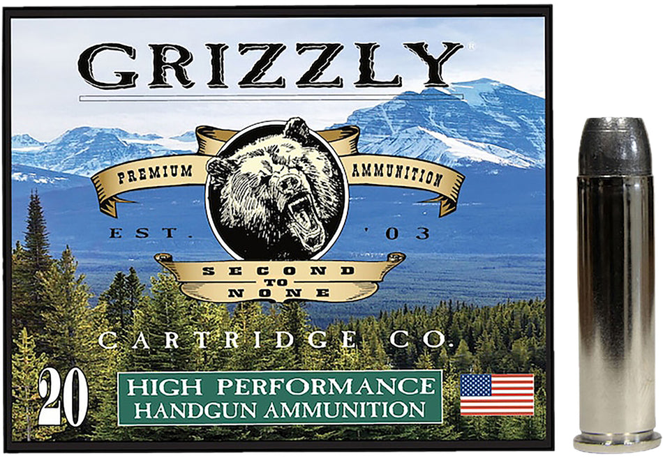 Grizzly Cartridge  .357 Magnum 180 grain Wide Flat Nose Gas Checked ammunition