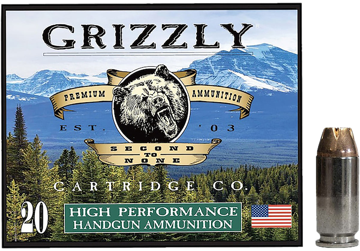 Grizzly Cartridge Hollow Point .40 S&W 180 grain Jacketed Hollow Point ammunition