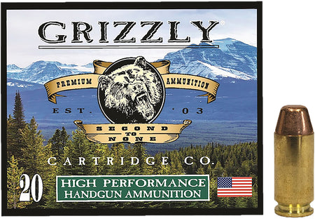 Grizzly Cartridge  .40 S&W 200 grain Full Metal Jacket Flat Point ammunition