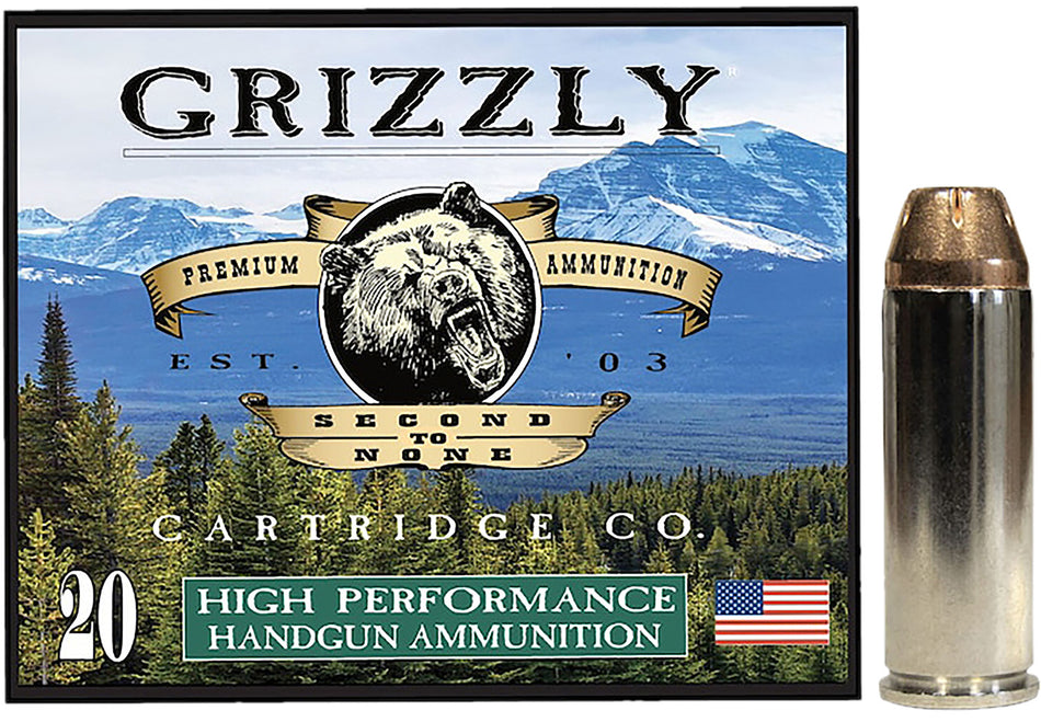 Grizzly Cartridge  .45 Long Colt 225 grain Jacketed Hollow Point ammunition