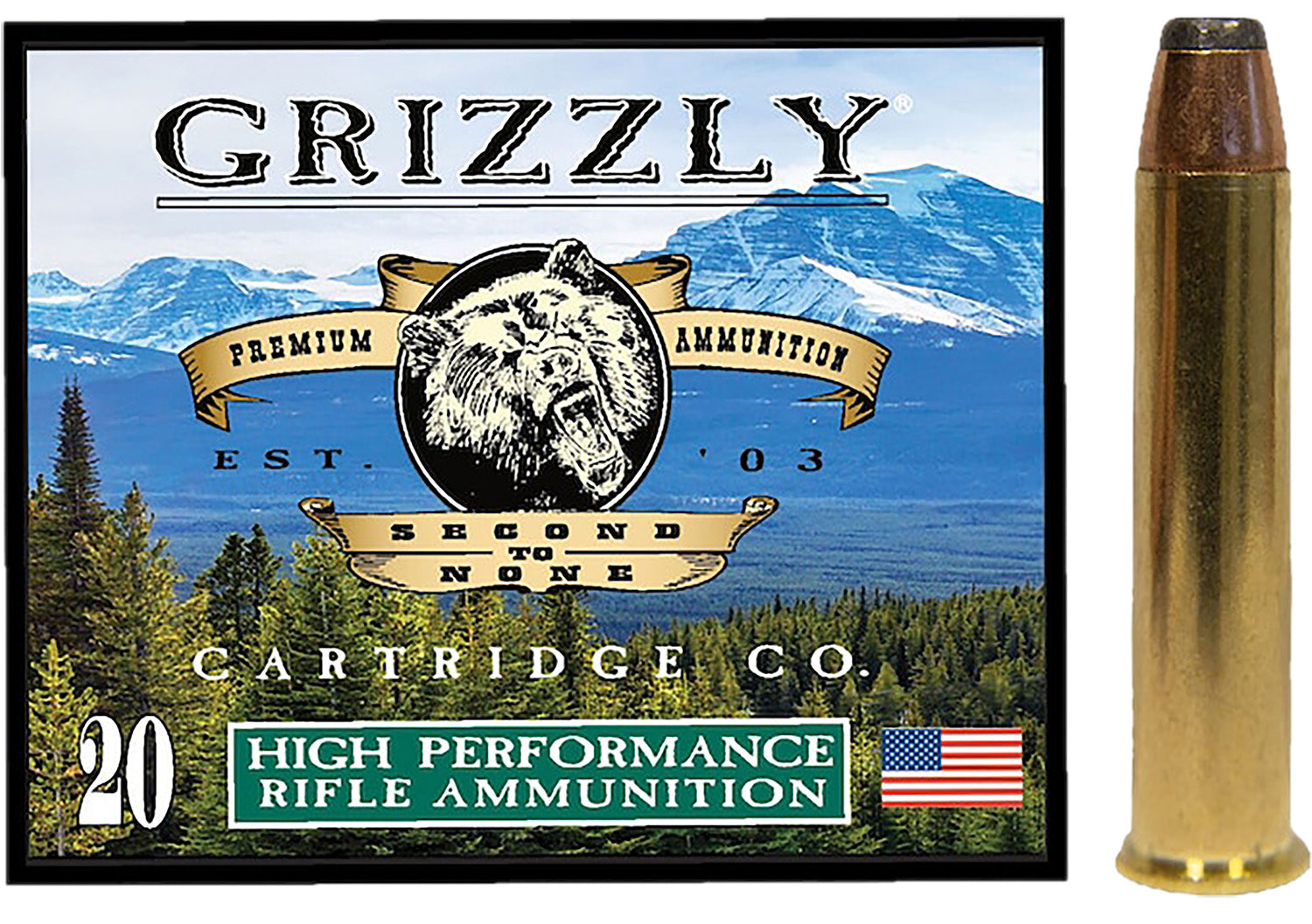 Grizzly Cartridge  .45-70 Government 300 grain Bonded Jacketed Hollow Point ammunition