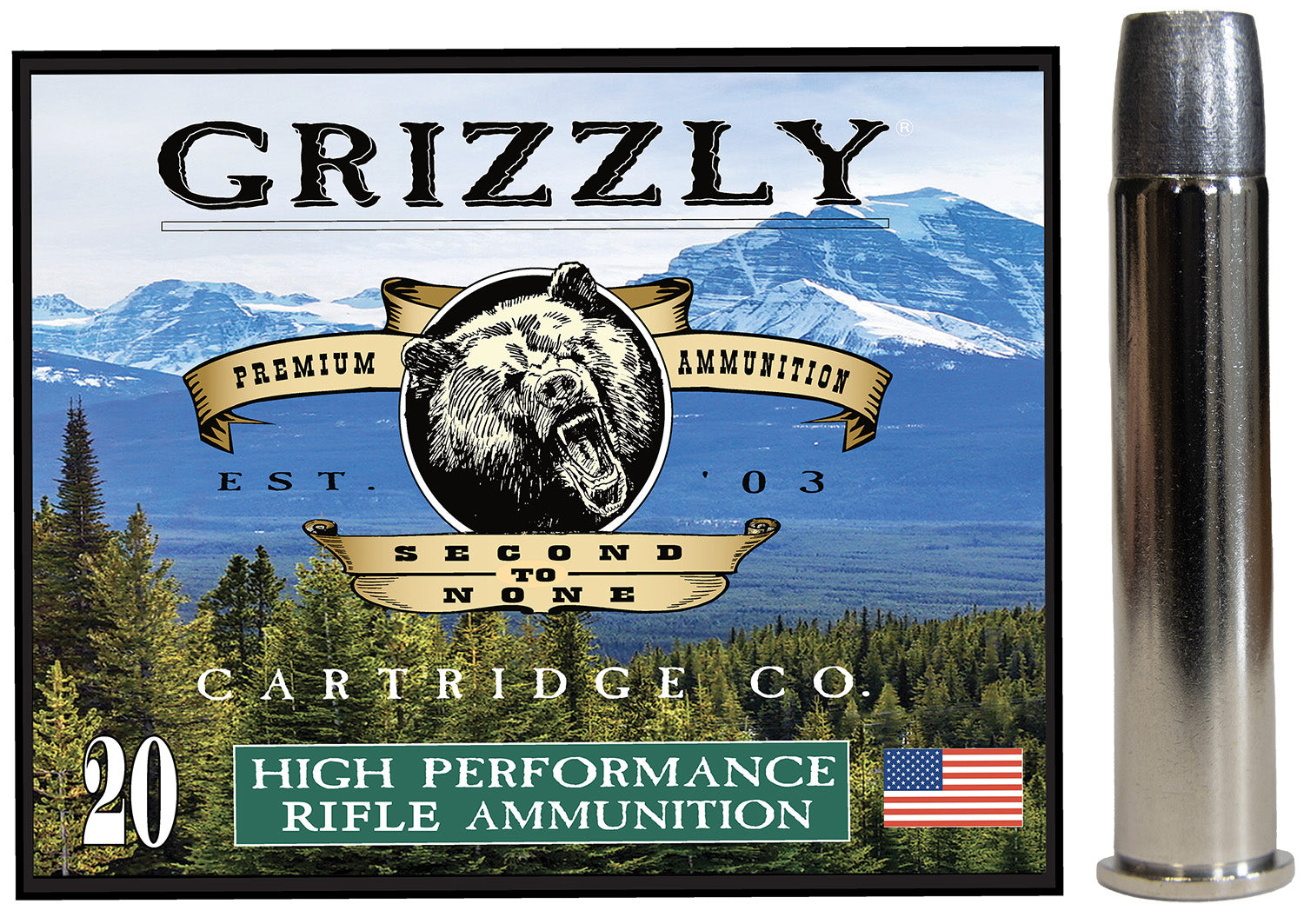 Grizzly Cartridge  .45-70 Government 405 grain Long Wide Nose Gas Check ammunition