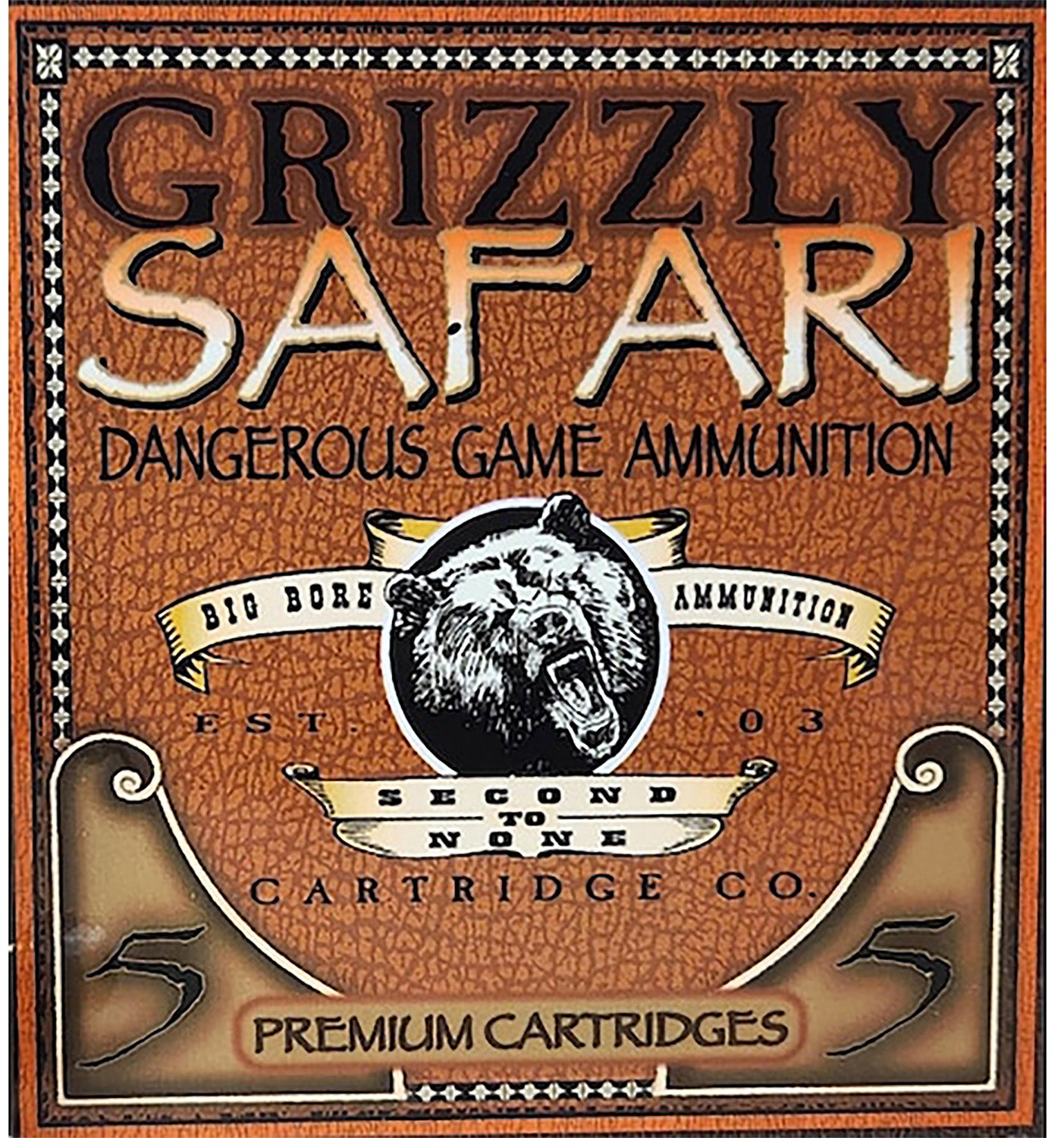 Grizzly Ammo GC416RG5 416Rigby 400gr Solid Brass 5 Per Box/10 Case