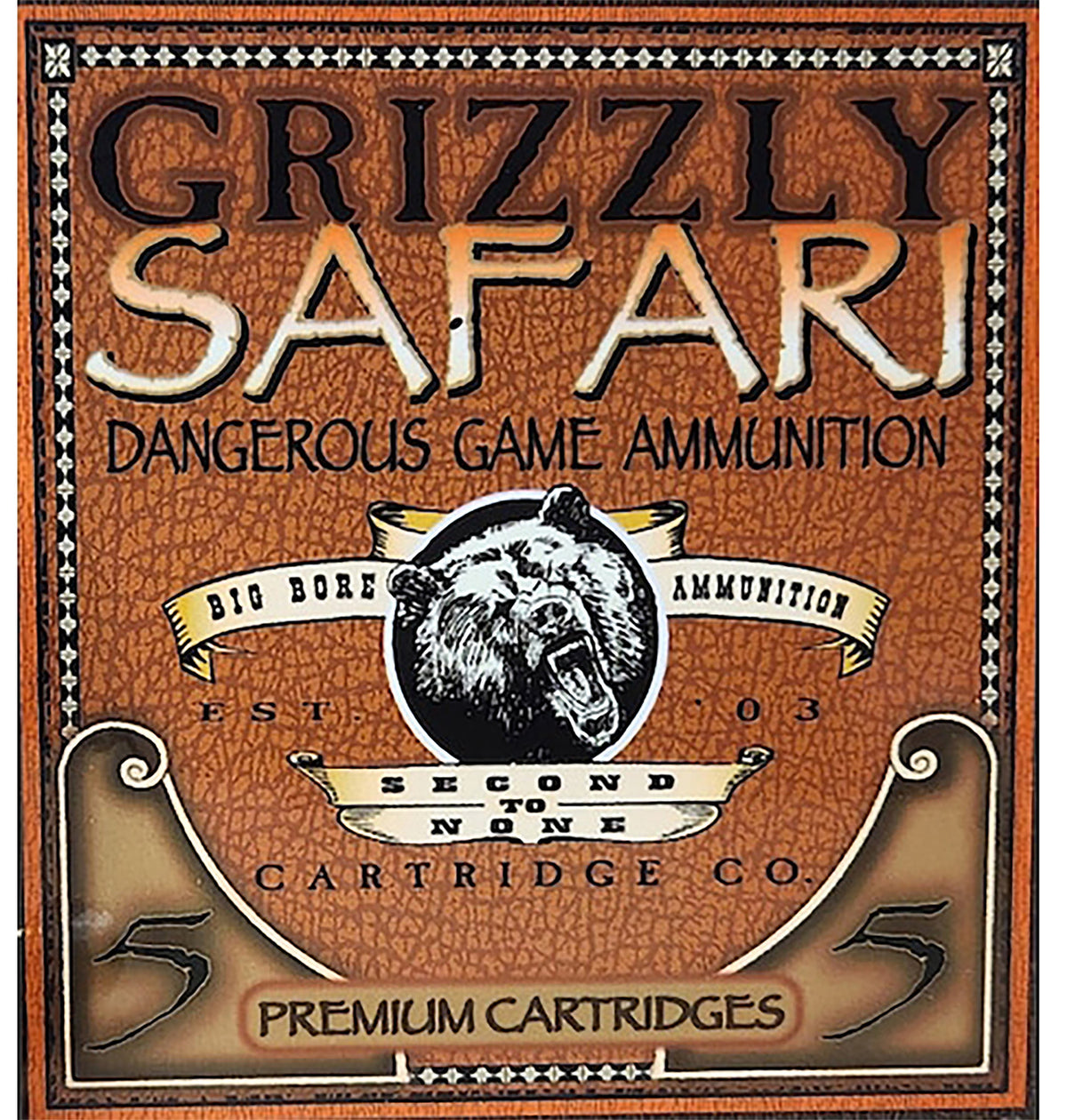 Grizzly Ammo GC47NE2 470NitroExpress 500gr Solid Brass 5 Per Box/10 Case