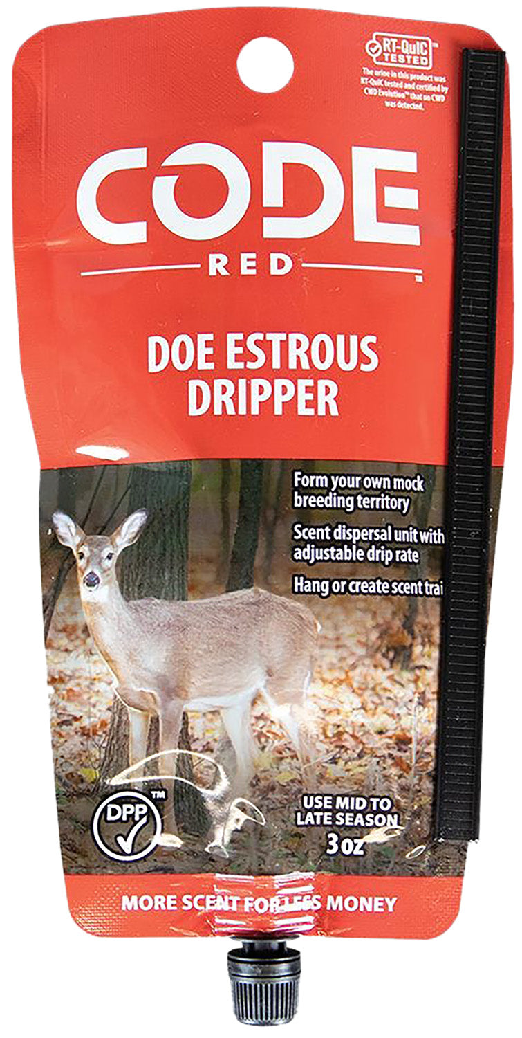 Code Blue Code Red Doe Estrous Adjustable Dripper Deer Attractant 3 oz