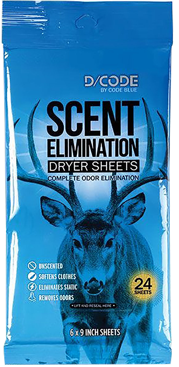 Code Blue Unscented Scent Control Dryer Sheets 24 Sheets OA1319