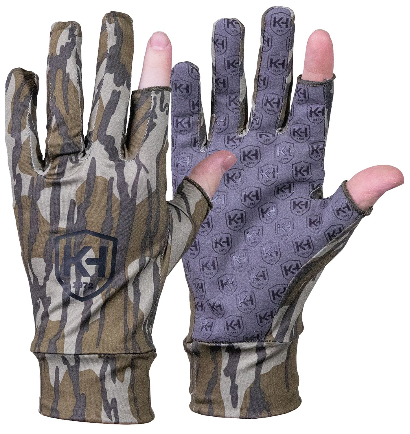 Moultrie Run N Gun Hunting Glove Fingertipless Mossy Oak Bottomland OSFM KHT0211