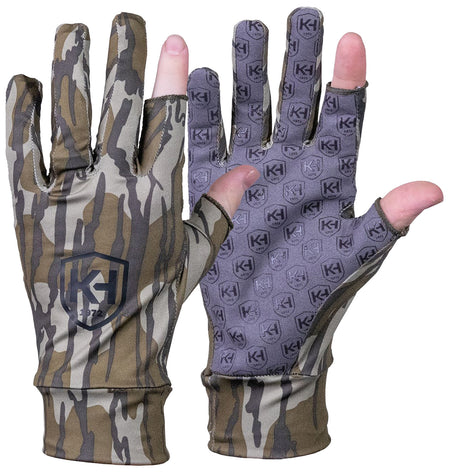 Moultrie Run N Gun Hunting Glove Fingertipless Mossy Oak Bottomland OSFM KHT0211