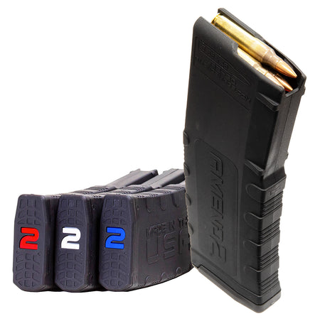 Amend2 3PACK556BLK30 MOD-2 30rd 5.56 NATO Fits AR-15 Red/White/Blue Polymer