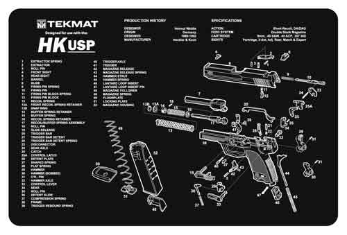 TekMat 11x17 HK USP Armorers Mat with Neoprene Rubber Backing