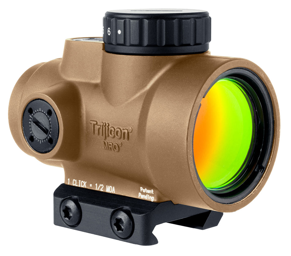Trijicon MRO SD Coyote Tan 1x25mm Red Dot Sight 2 MOA Reticle Low Profile Mount