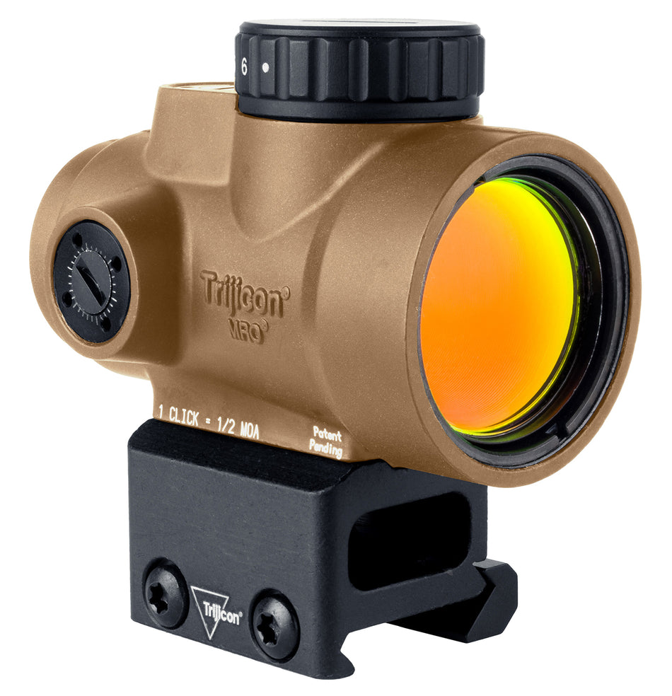 Trijicon MRO SD Coyote Tan 1x25mm Green Dot Sight 2 MOA Full Co-Witness Mount