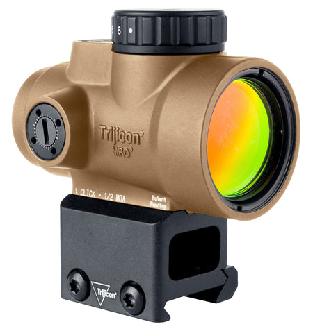 Trijicon MRO SD Coyote Tan 1x25mm Green Dot Sight 2 MOA Reticle Lower 1/3 Co-Witness Mount