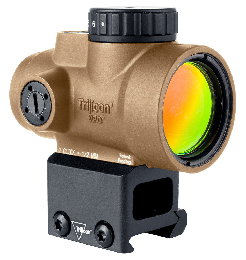 Trijicon MRO SD Coyote Tan 1x25mm Green Dot Sight 2 MOA Reticle Lower 1/3 Co-Witness Mount