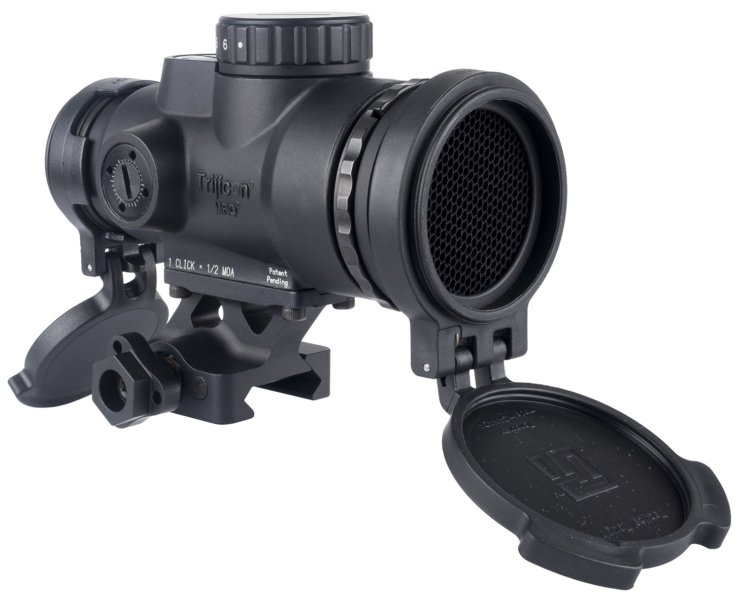 Trijicon MRO SD Patrol Black 1x25mm Red Dot 2 MOA Full Co-Witness Quick Release Mount with Q-LOC