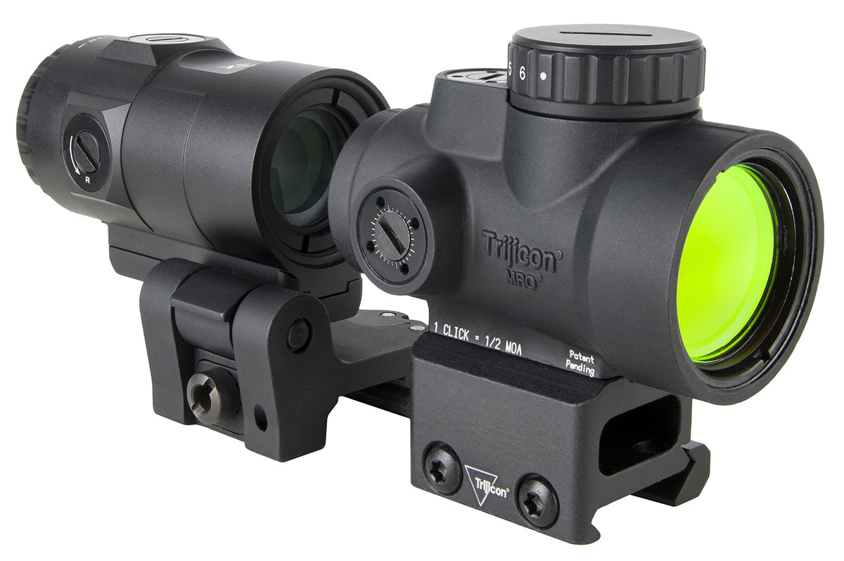 Trijicon MRO SD Patrol Black 1x25mm Red Dot Sight 2 MOA Reticle Full Co-Witness Mount
