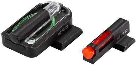 HiViz CKMFD21 FastDot H3 Red/Fiber Optic Green Tritium Sight Set for Canik Mete Pistol