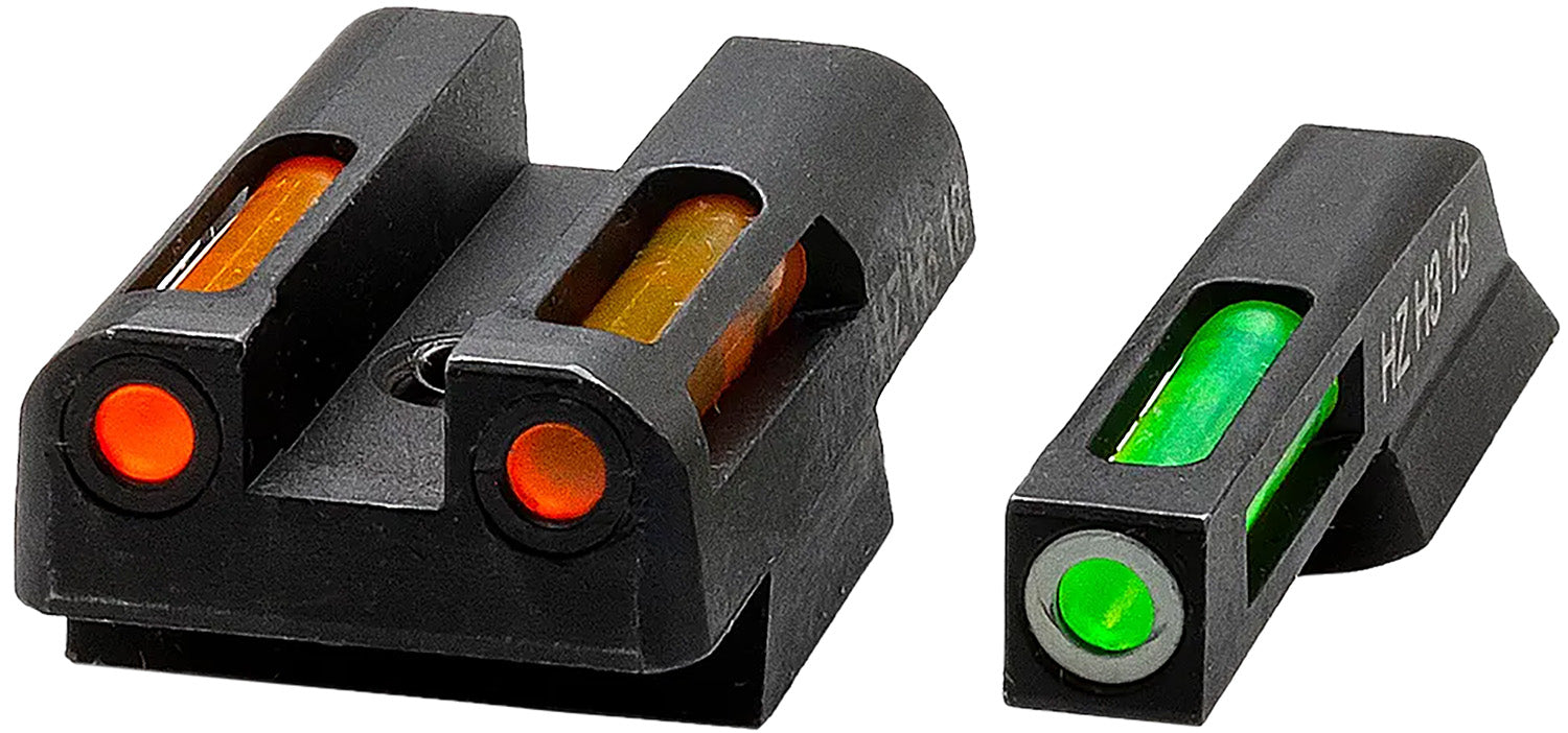 HiViz CZN421 LiteWave H3 Fiber Optic & Tritium Sight Set Green w/ Orange LitePipes for CZ 75/85/P-01