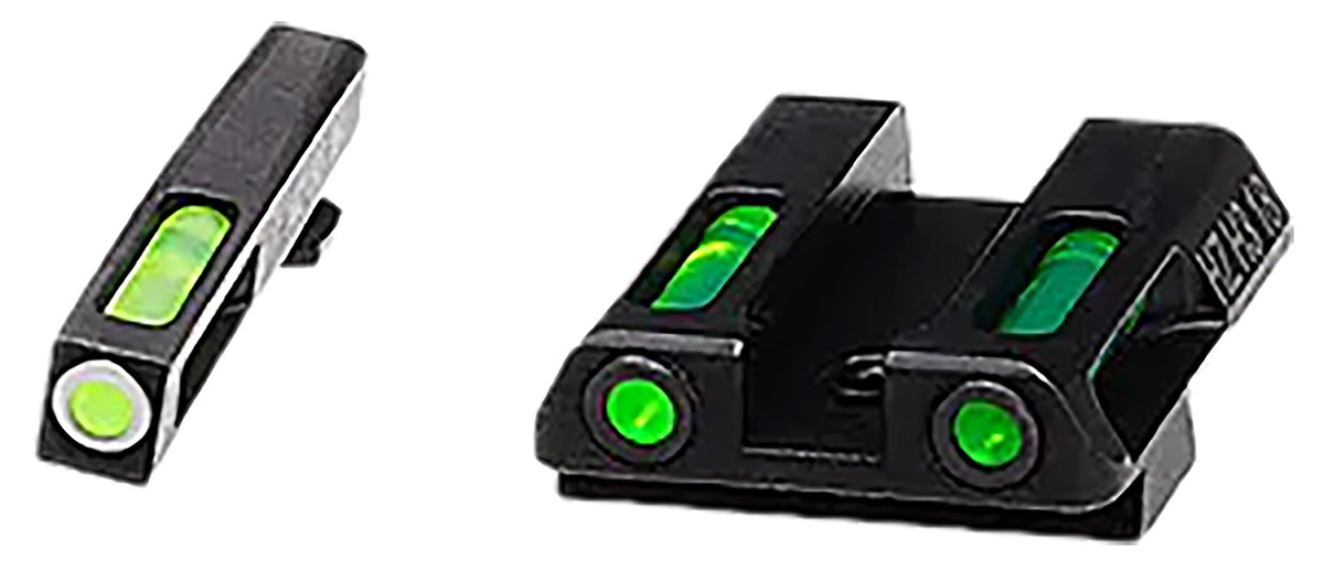 HiViz GLN421 LiteWave H3 Tritium/Fiber Optic Sights Green Tritium with Orange Front Fits Glock 42-48