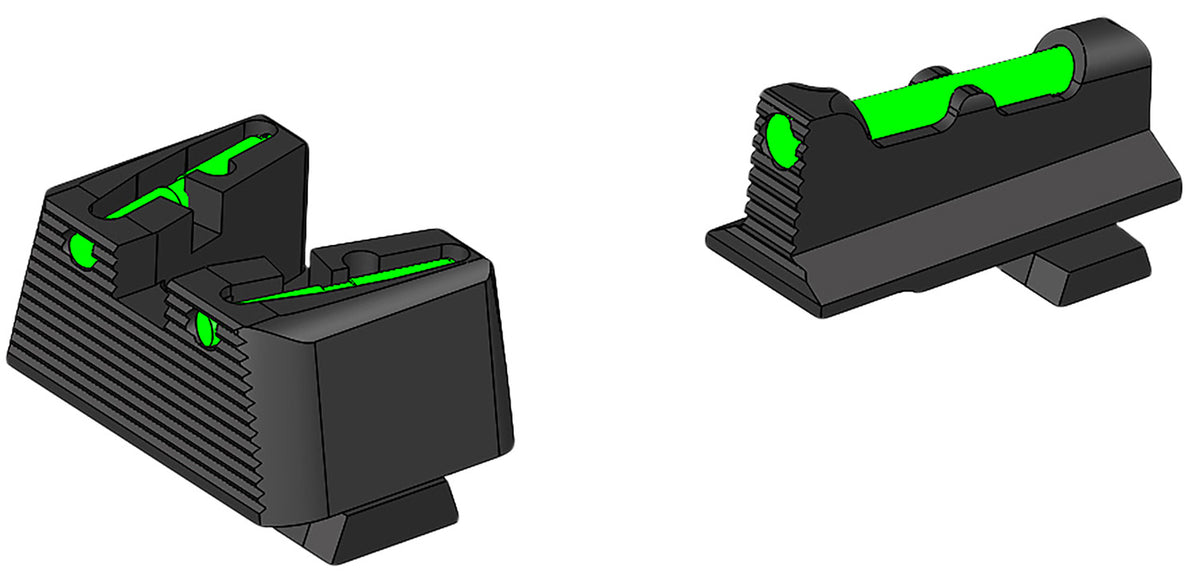 HiViz SG32CLW21 LiteWave Co-Witness Reflex-Compatible Sight Set Green/Red/White for Sig P320/365