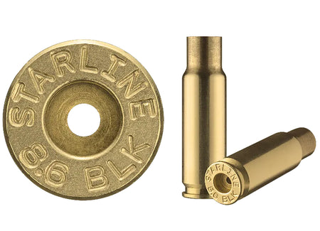 HSM 8.6 Blackout Unprimed Rifle Brass Cases Reloading Components
