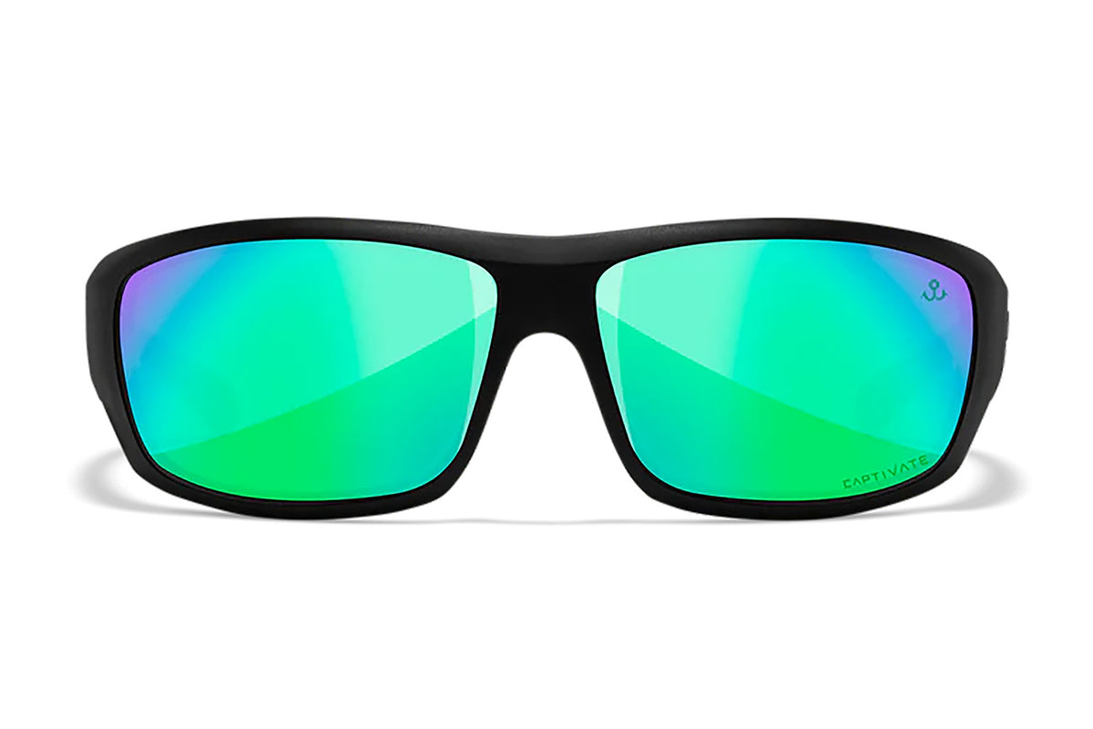 Wiley X Omega Green Mirror Lens Ballistic Glasses Matte Black Frame ACOME22