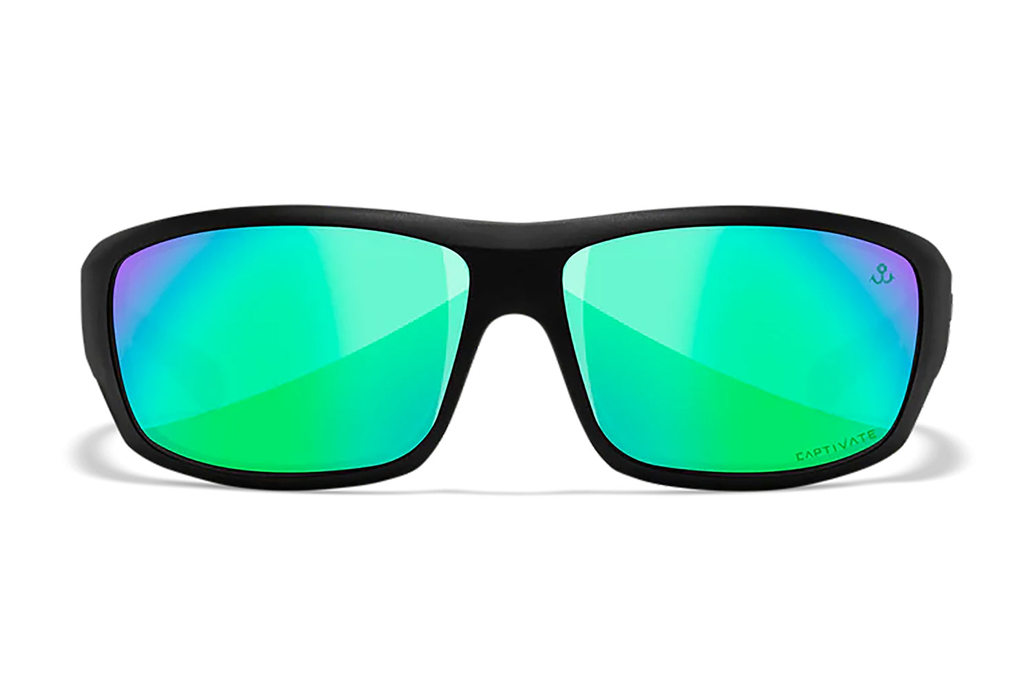 Wiley X Omega Green Mirror Lens Ballistic Glasses Matte Black Frame ACOME22