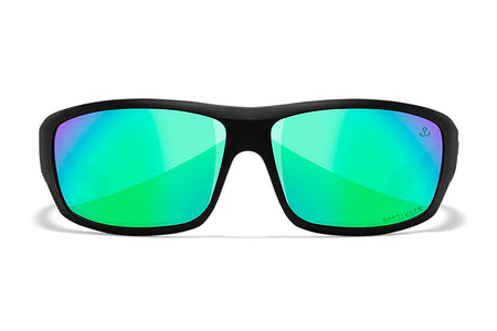 Wiley X Omega Green Mirror Lens Ballistic Glasses Matte Black Frame ACOME22
