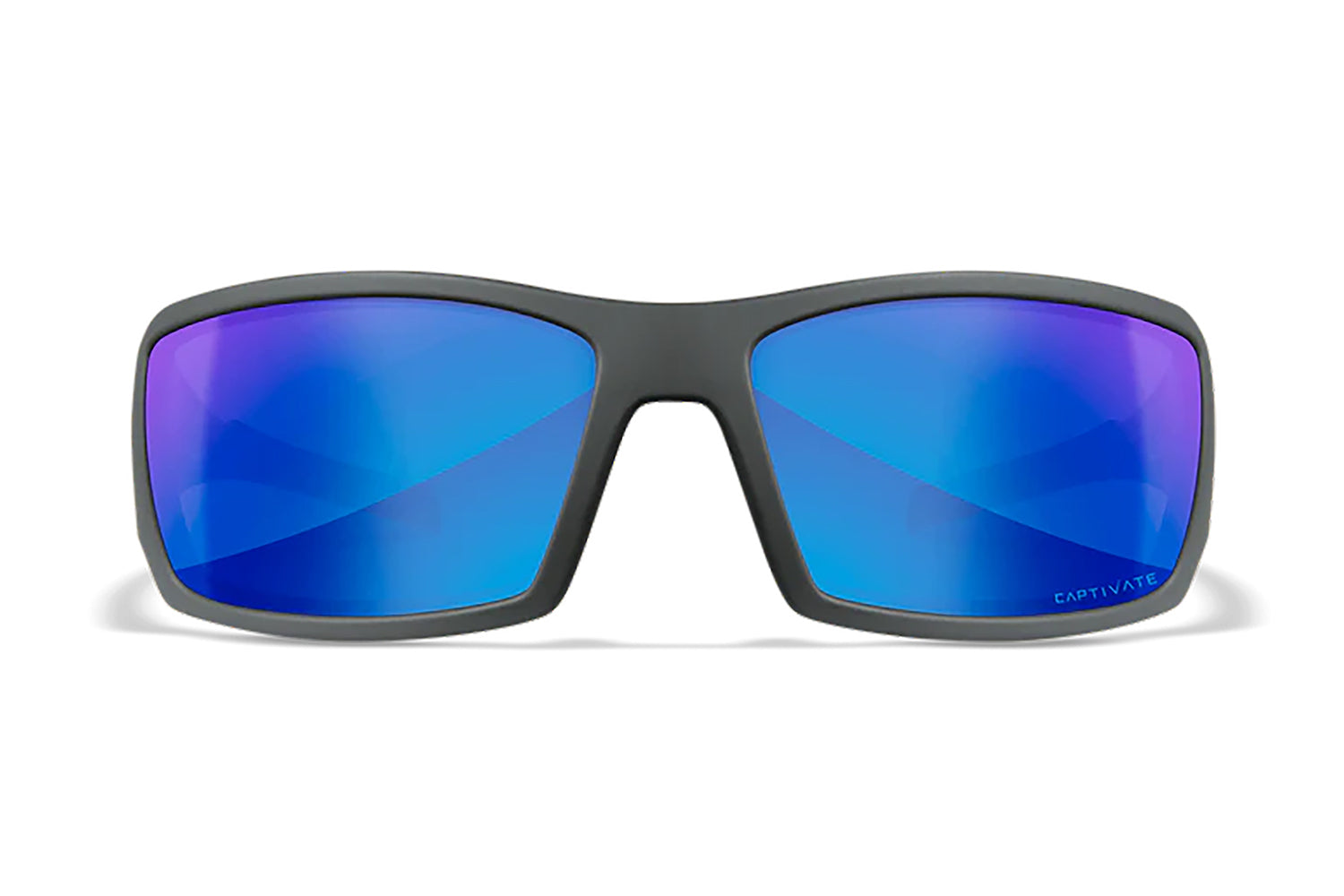 Wiley X Twisted M/L Blue Mirror Lens Ballistic Glasses Matte Gray Frame SSTWI09