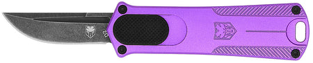 CobraTec California 952 Compliant OTF 1.75" Stonewashed D2 Blade 3" Purple Anodized Aluminum Handle w/Clip