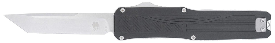 CobraTec CTLGDBLKTNS Legend OTF 3.13" Plain VG-10 Stonewashed Blade 4.75" Black Textured Aluminum Handle