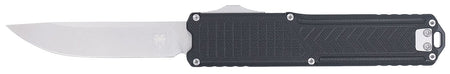 CobraTec CTRNGBLKDNS Ranger 3.25" OTF Plain D2 Stonewashed Blade 4.75" Black G10 Scales w/Lanyard Loop