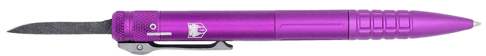 CobraTec Tactical Pen Gen II Purple CNC Aluminum Double Action OTF Knife D2 Steel Blade