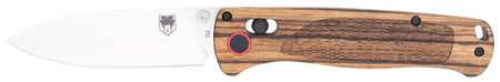 CobraTec Knives Zebrawood Bar Lock 3" Folding Plain Satin D2 Steel Blade, 4.25" Zebrawood Handle Includes Pocket Clip
