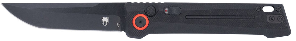 CobraTec Knives Inferno OTF Tanto 3.50" Black TiCN D2 Steel Blade, 4.75" Black Ergonomic Handle with Tip-Up Clip