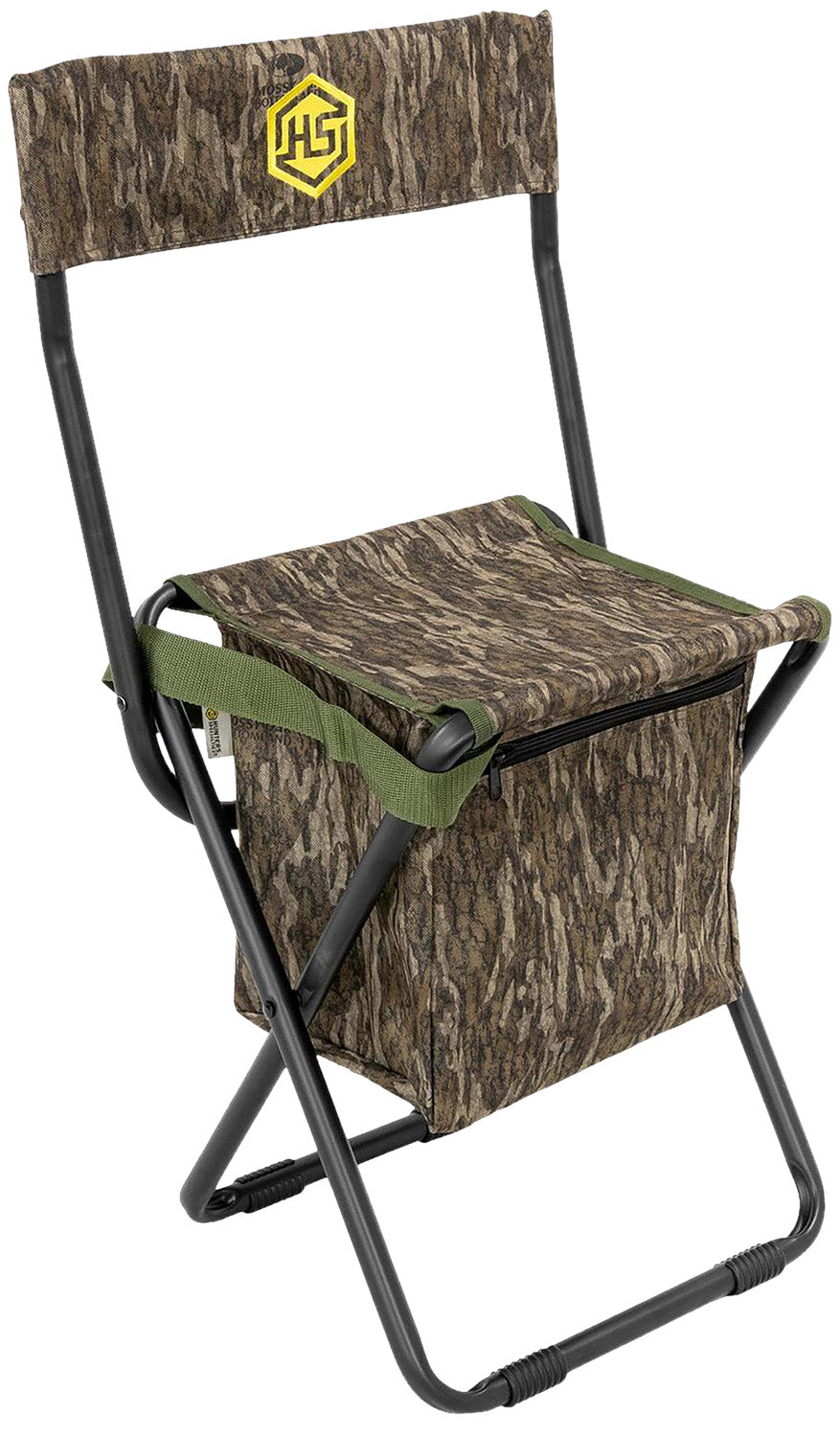 Hunters Specialties Dove Chair Camo Mossy Oak Bottomland Steel Frame with Carry Strap