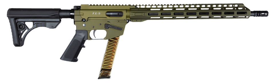Freedom Ordance FX9R16-ODG FX9R 9mm Luger 33+1 16" Black Anodized Barrel, OD Green Anodized Receiver w/Picatinny Rail, M-LOK Handguard, Leapers Adjustable Black Polymer Stock, B5 P Type Grip