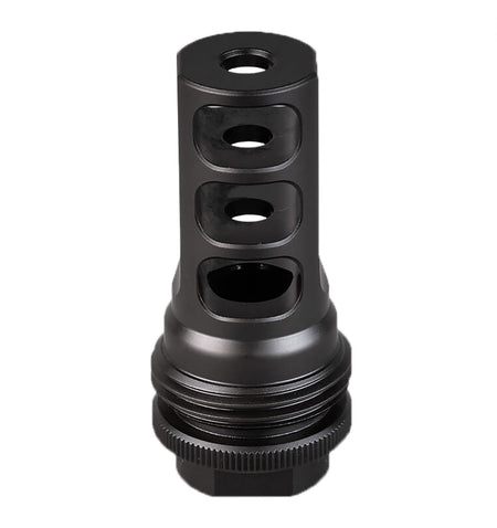 SilencerCo AC1961 458 Cal ASR Muzzle Brake 11/16"-24 tpi Black Nitride Finish