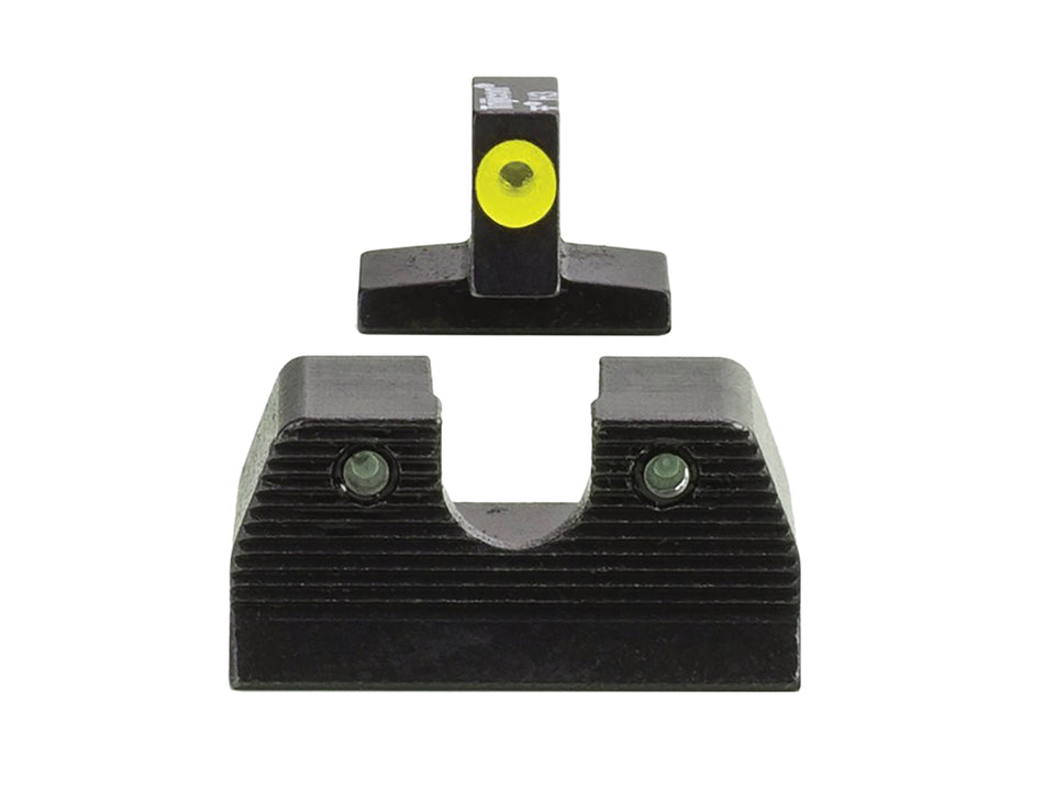 Trijicon 600890 FNX 45/FNP 45 Night Sight Set HD XR Green Tritium Yellow Front Outline