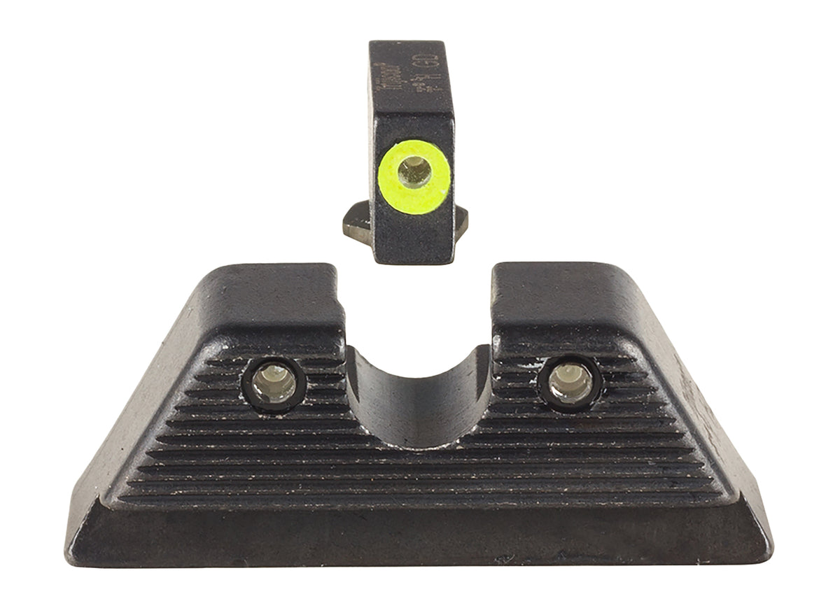Trijicon 601091 Most Glock Models Night Sight Set HD XR Green Tritium Yellow Outline Front