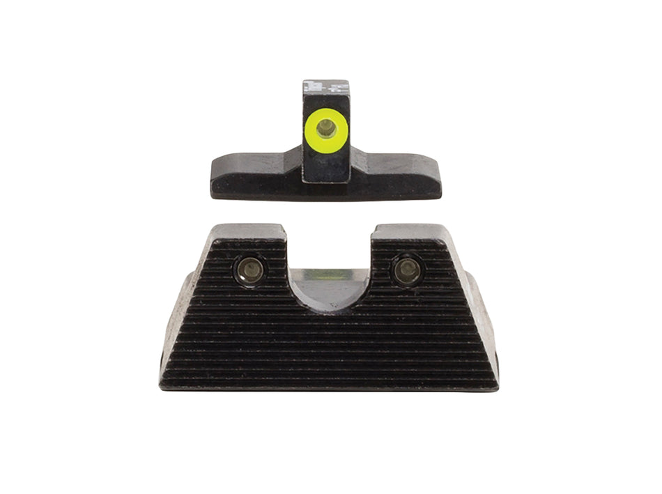 Trijicon 600895 H&K VP9/45C/P30 Night Sight Set HD XR Green Tritium Yellow Outline Front