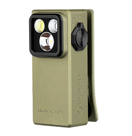 Olight Oclip OD Green 300 Lumens Compact Clip Flashlight with White and Red LED