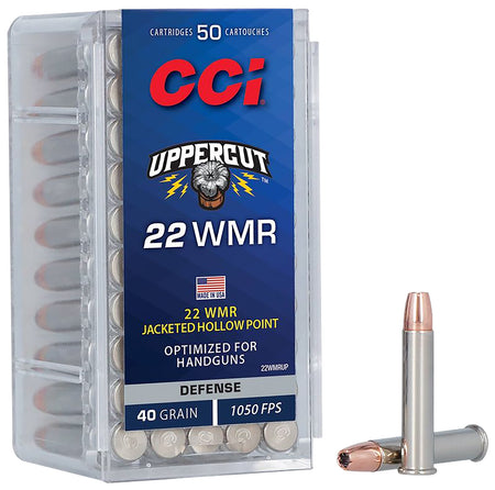 CCI Uppercut .22 Magnum / WMR 40 grain Jacketed Hollow Point ammunition