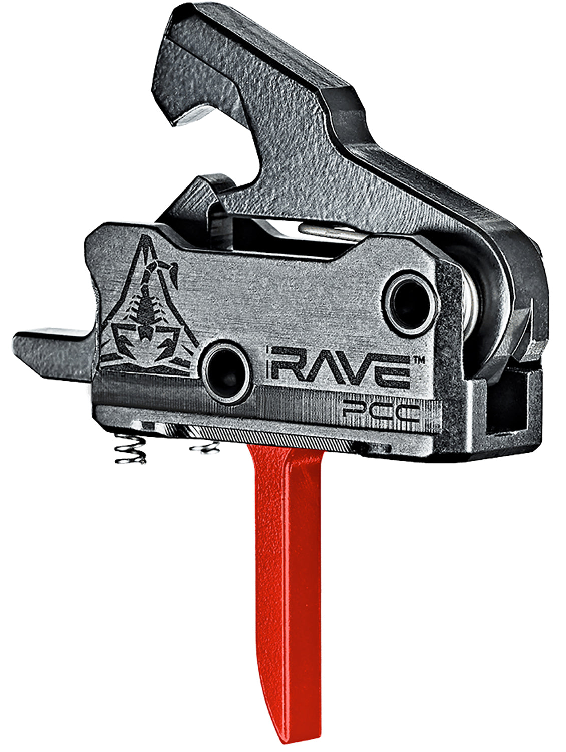 Rise Armament Rave PCC Black/Red Single-Stage Flat Trigger for AR9 Platforms