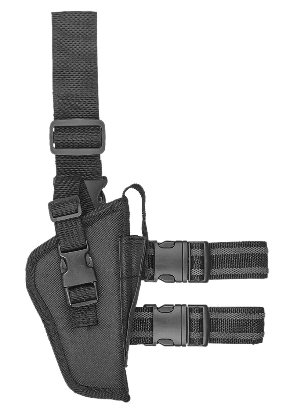 Bulldog WTAC7R Right-Hand Black Tactical Leg Drop Holster Fits 2-4" Barrel