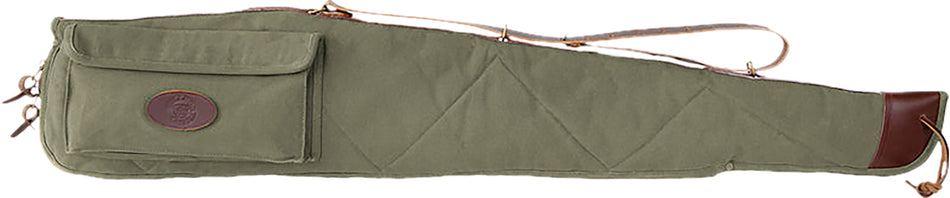 Bulldog BD386 50" Green Classic Canvas Weather-Resistant Padded Rifle Case with Exterior Pockets