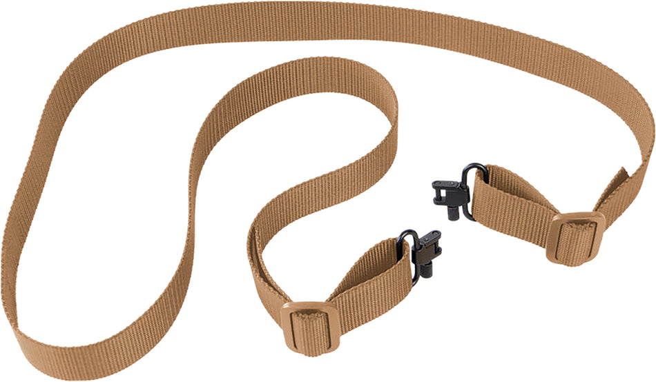 Bulldog BD831 Tan Two Point Gun Sling with Deluxe Locking Swivels