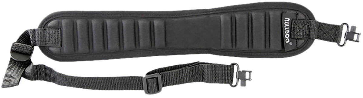 Bulldog BD837 Black Ribbed Rifle Sling Deluxe Locking Swivels