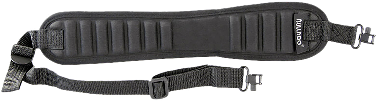 Bulldog BD837 Black Ribbed Rifle Sling Deluxe Locking Swivels