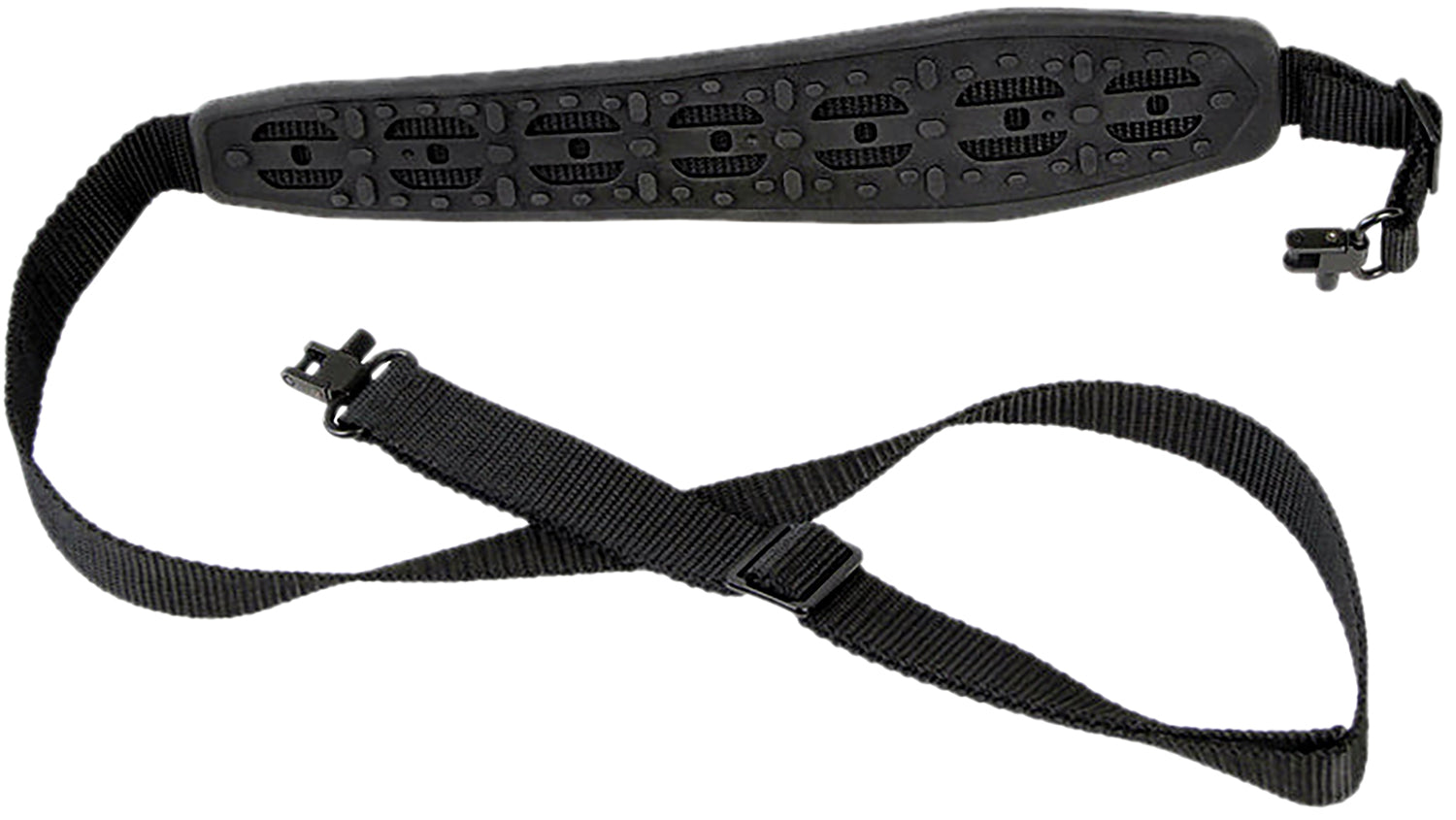 Bulldog BD839 Rifle Sling Deluxe Black with Molded Locking Swivels